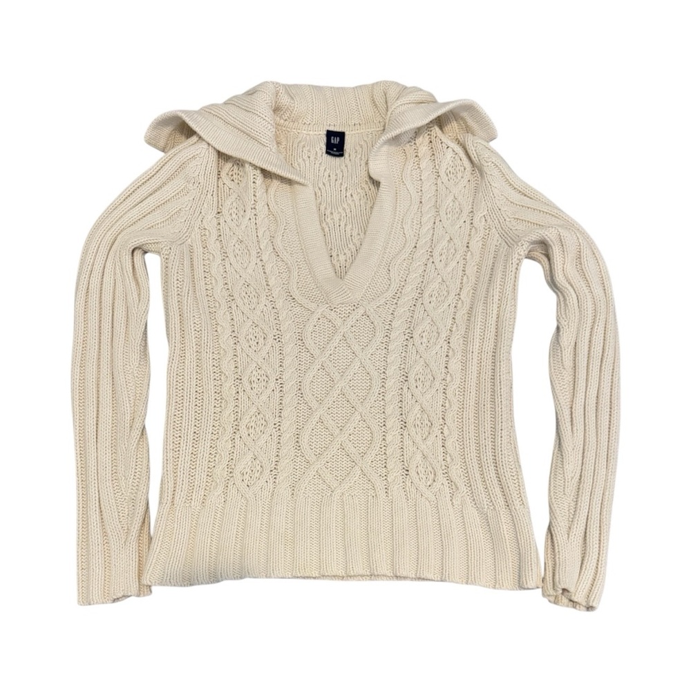 GAP Vintage 2003 Women's V-Neck Cream Sweater